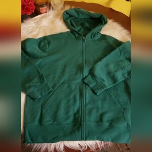 NWT XERSION MEN'S Large EVERGREEN CLASSIC FLEECE ZIP Up HOODIE QUICKDRI JACKET